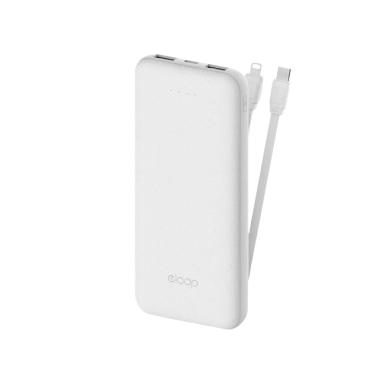 ELOOP E33ALINE 10000MAH POWERBANK (12W) - WHITE